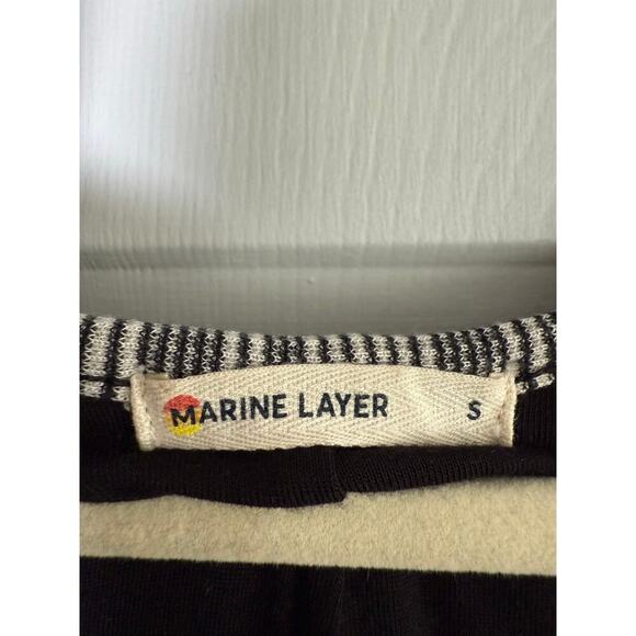 Marine Layer Women’s Lexi Rib Black Cream Striped Racerback Tank Dress sz S - Picture 7 of 8